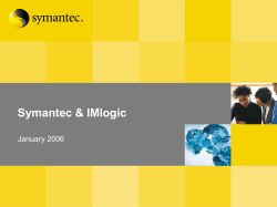 Symantec &amp; IMlogic January 2006