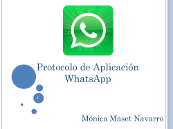 Protocolo de Aplicación WhatsApp Mónica Maset Navarro 1