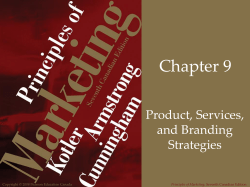 Chapter 9 Product, Services, and Branding Strategies