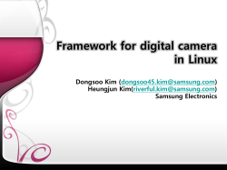 Framework for digital camera in Linux ( )