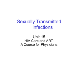 Sexually Transmitted Infections Unit 15 HIV Care and ART: