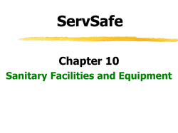 ServSafe Chapter 10 Sanitary Facilities and Equipment