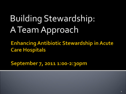 Building Stewardship: A Team Approach 1