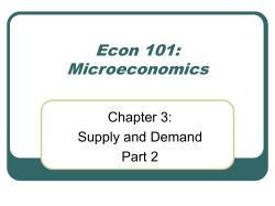 Econ 101: Microeconomics Chapter 3: Supply and Demand
