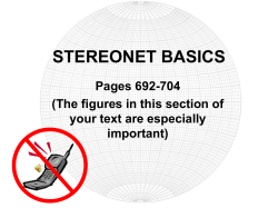 STEREONET BASICS Pages 692-704 (The figures in this section of