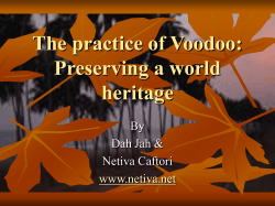 The practice of Voodoo: Preserving a world heritage By
