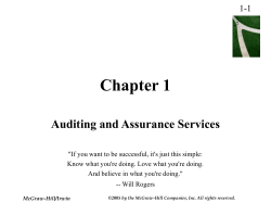 Chapter 1 Auditing and Assurance Services 1-1