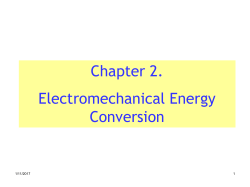 Chapter 2. Electromechanical Energy Conversion 1/11/2017