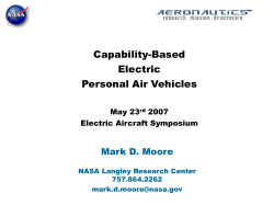Capability-Based Electric Personal Air Vehicles Mark D. Moore