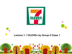 Lecture 1: 7-ELEVEn by Group 5 Class 1