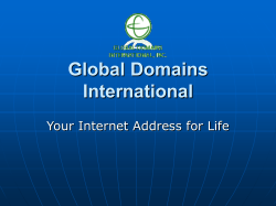 Global Domains International Your Internet Address for Life