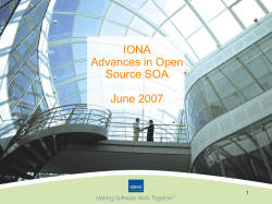 IONA Advances in Open Source SOA June 2007