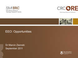 EEO: Opportunities Dr Marcin Ziemski September 2011 1