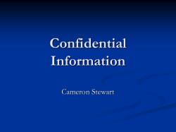 Confidential Information Cameron Stewart