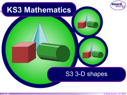 KS3 Mathematics S3 3-D shapes 1 of 49 © Boardworks Ltd 2004