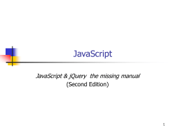 JavaScript JavaScript &amp; jQuery  the missing manual (Second Edition) 1
