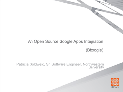 An Open Source Google Apps Integration (Bboogle) University