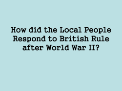 How did the Local People Respond to British Rule