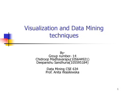 Visualization and Data Mining techniques