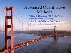 Advanced Quantitative Methods