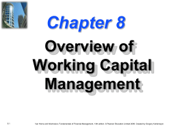 Chapter 8 Overview of Working Capital Management