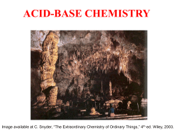 ACID-BASE CHEMISTRY ed. Wiley, 2003. th