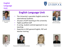 English Language Unit English Language Unit