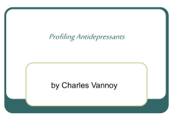 Profiling Antidepressants by Charles Vannoy