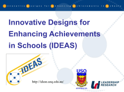 Innovative Designs for Enhancing Achievements in Schools (IDEAS)