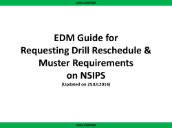 EDM Guide for Requesting Drill Reschedule &amp; Muster Requirements on NSIPS