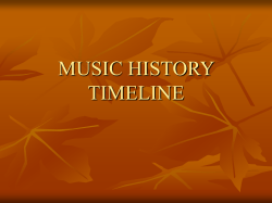 MUSIC HISTORY TIMELINE