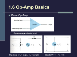 1.6 Op-Amp Basics Basic Op-Amp  R