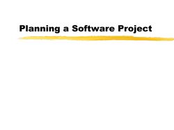 Planning a Software Project