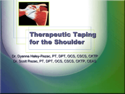 Therapeutic Taping for the Shoulder