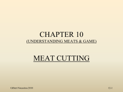 CHAPTER 10 MEAT CUTTING (UNDERSTANDING MEATS &amp; GAME) Gilbert Noussitou 2010