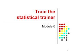 Train the statistical trainer Module 6 1