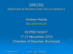 DROSS Andrew Hardie ECPRD WGICT 17-21 November 2010