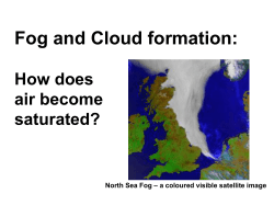Fog and Cloud formation: How does air become saturated?