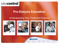 Pre-Dialysis Education Understanding Your Treatment Options