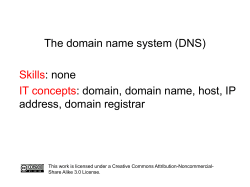 The domain name system (DNS) : none address, domain registrar