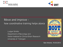 Move and improve - how coordinative training helps ataxia