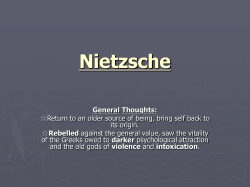 Nietzsche General Thoughts: Rebelled