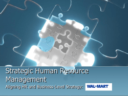 Strategic Human Resource Management Aligning HR and Business-Level Strategy: