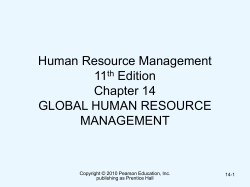 Human Resource Management 11 Edition Chapter 14
