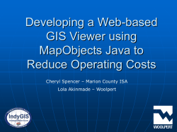Developing a Web-based GIS Viewer using MapObjects Java to Reduce Operating Costs