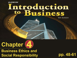 4 Chapter pp. 48-61 Business Ethics and