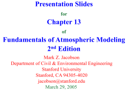 Presentation Slides Chapter 13 Fundamentals of Atmospheric Modeling 2