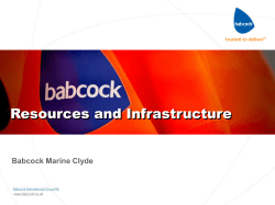 Resources and Infrastructure Babcock Marine Clyde