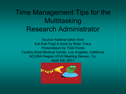 Time Management Tips for the Multitasking Research Administrator