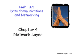 Chapter 4 Network Layer CMPT 371 Data Communications